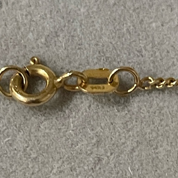 14K Yellow Gold  Baguette Diamond
Cross with Cuban Link Chain 16 “ Necklace - Picture 3 of 6